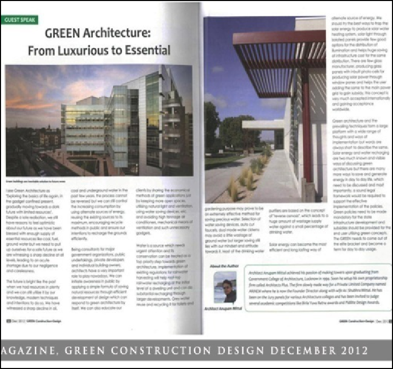 Green Architecture : From Luxurious to Essential
